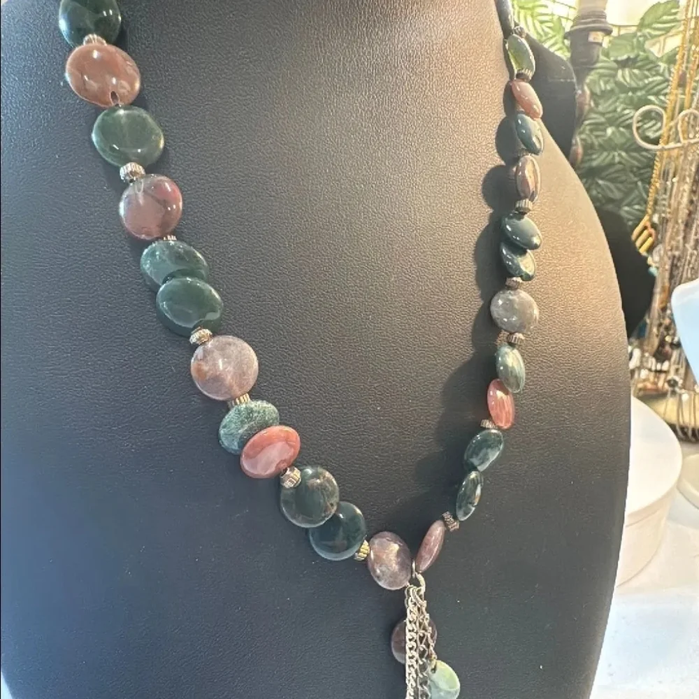 Indian Agate Necklace and free Clutch - Picture 1 of 3
